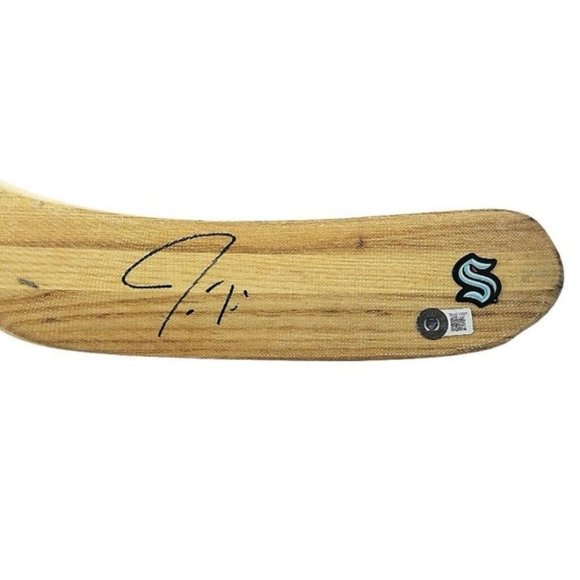 Jordan Eberle Signed Seattle Kraken Hockey Stick Blade Proof Beckett Autographed - Picture 4 of 7